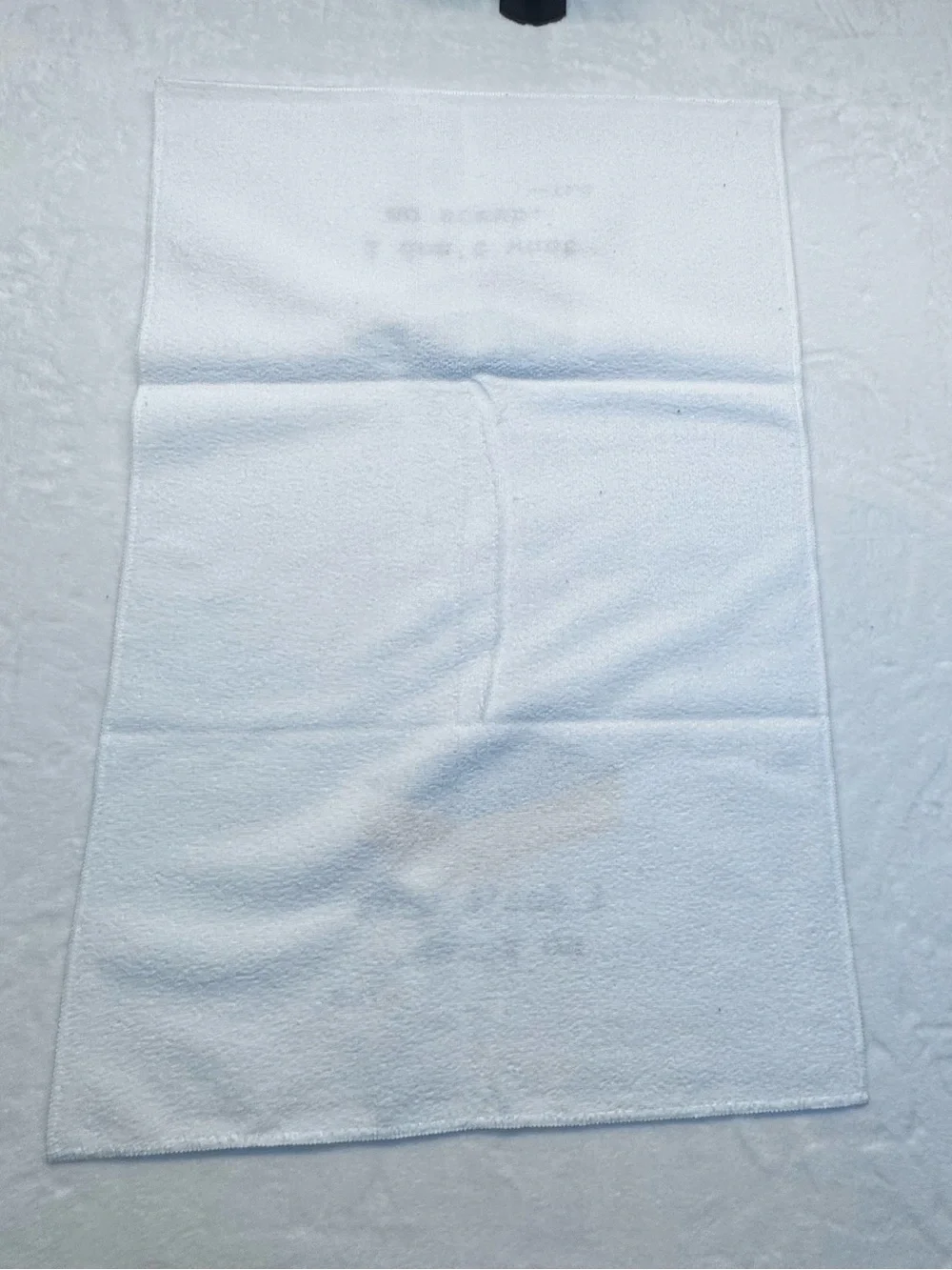 TLC White Kitchen Towel with Yellow and Dark Green Sponge Graphic